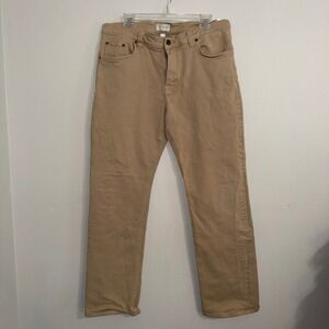 Tecovas Mens 5-Pocket Straight Leg Pants Tan Khaki 36x32 Austin Texas Cotton